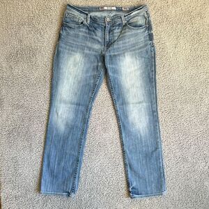 Buckle BKE Jeans Mens 34Lx33 Ryan Straight Leg Blue Denim Mid Rise Stretch